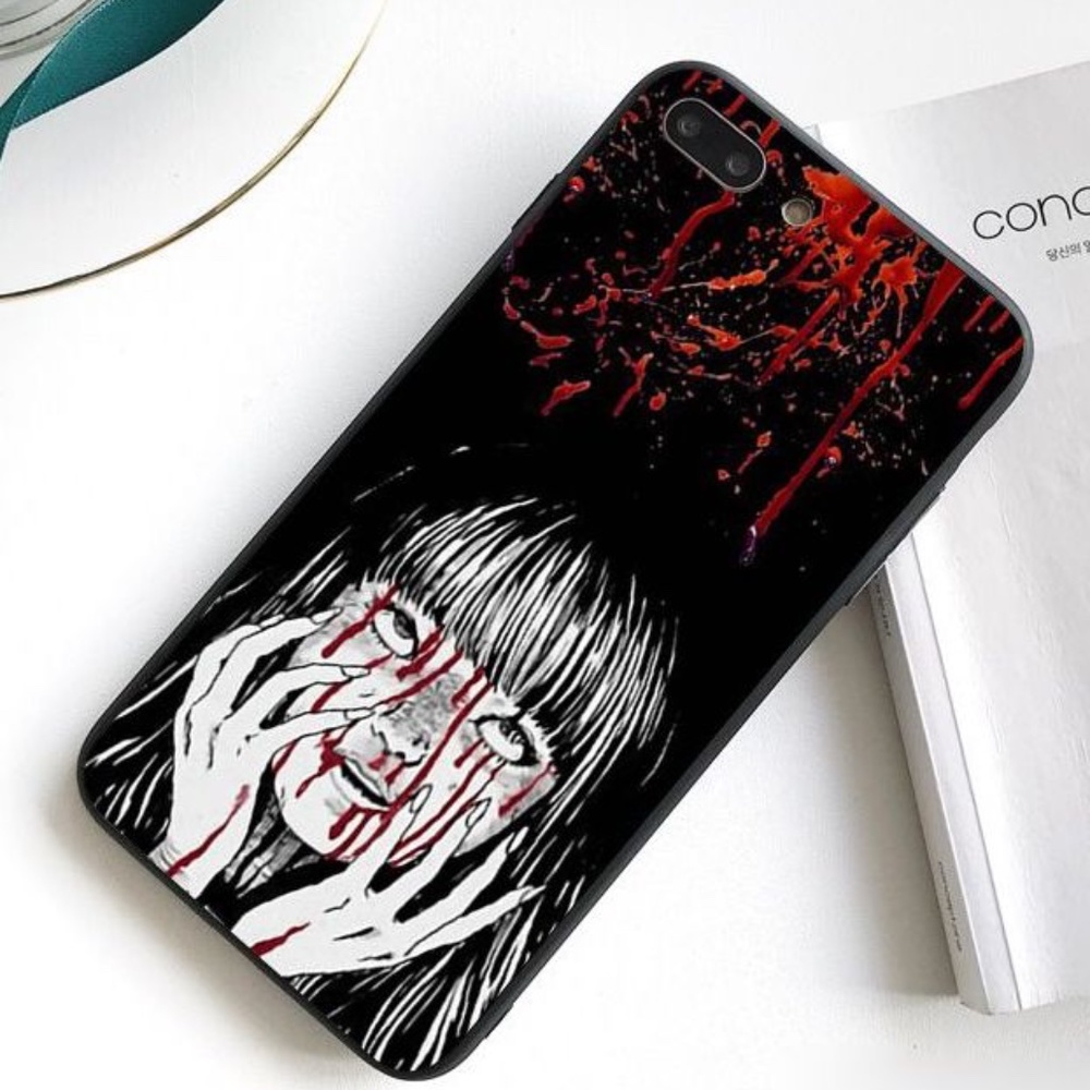NEW Junji Ito Horror Bloody Girl Soft Flexible TPU Case for iPhone XR